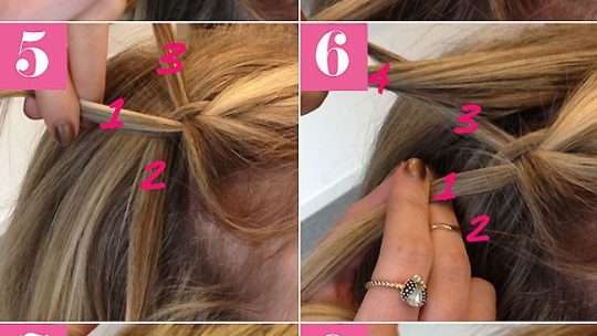 Как заплетают косичку водопад