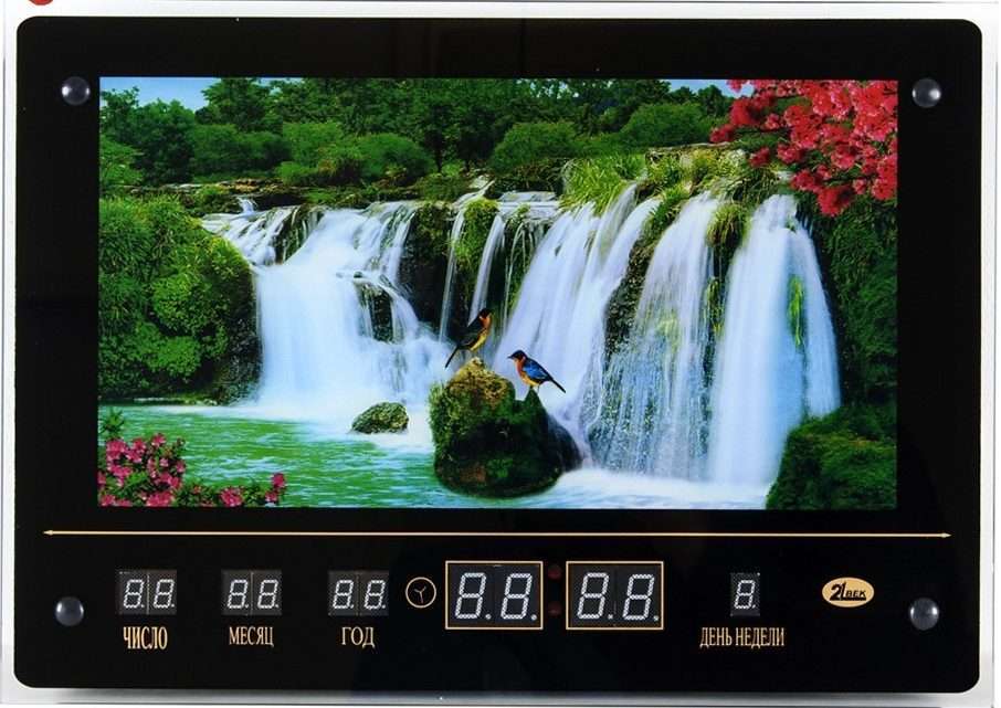 Картина с часами водопад: гармония искусства и функциональности в вашем доме