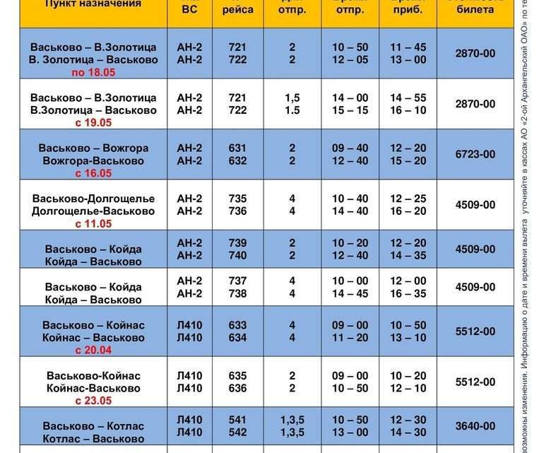 Москва Архангельск авиабилеты расписание